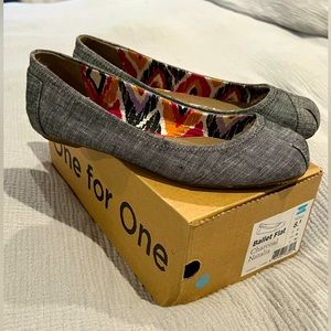 COPY - TOMS Ballet Flat Charcoal Natalia 8.5